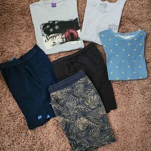 Casual Clothing Bundle with Graphic Tees and Shorts!!